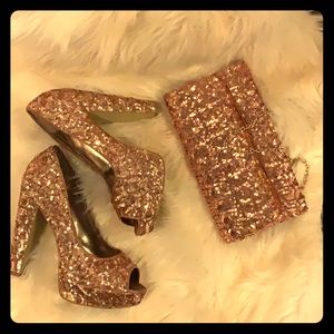 Steve Madden Rose Gold Peep-Toed Heels